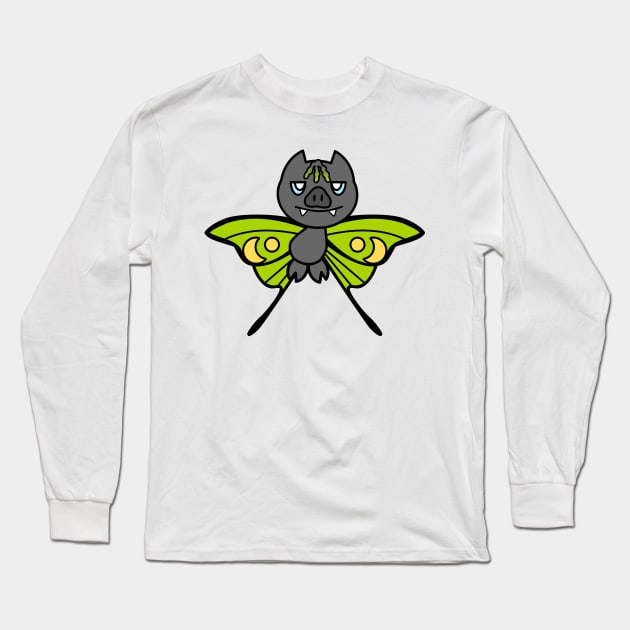 Grey MothBat Long Sleeve T-Shirt by CoreyUnlimited